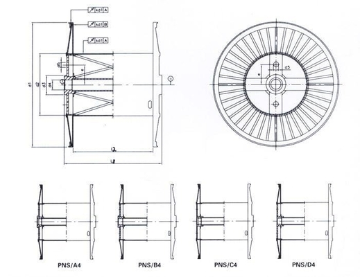 Bobines de Bobbin For Stranding Machine /Steel/câbles optiques ridés par bobine de fibre