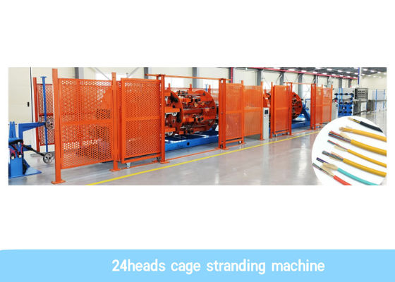 12 têtes de retour tordent le type de cage de toronneuse du câble 70RPM