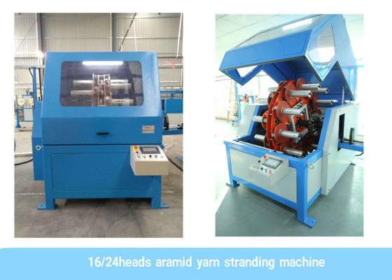24 machines principales de câble optique de fibre de toronneuse de fil de 20N 120rpm Aramid