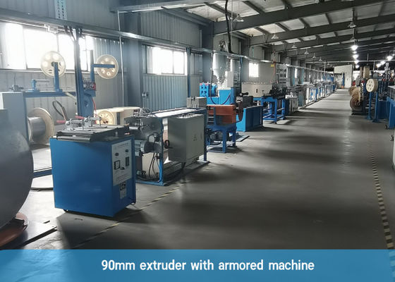 Machine d'extrusion de câble optique de fibre de 144 noyaux avec la mise en gaine d'armure