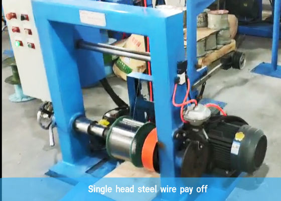 Chaîne de production simple de câble d'EVA Coating Machine Fiber Optic de fil d'acier de la tête 21kw