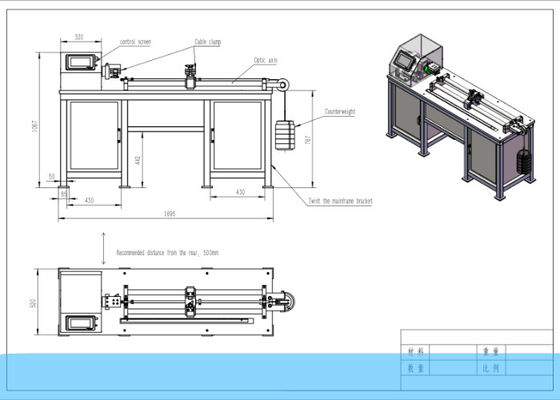 Équipement de test de câble optique d'IEC60794-1-2 5times/Min Torsion Testing Machine Fiber